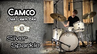 Video thumbnail for Camco Oak Lawn Era Drum Set - Silver Sparkle by Steve Maxwell Drums