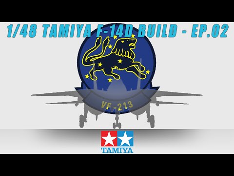 1/48 TAMIYA F-14D VF-213 build EP.02 - NOSE & LANDING GEAR -