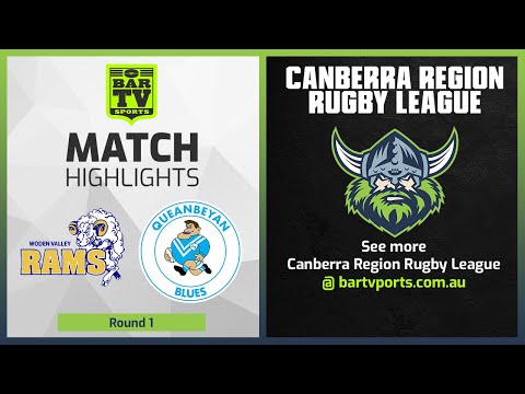 Woden Valley Rams v Queanbeyan Blues - Round 1 Highlights | Canberra Region Rugby League 2022
