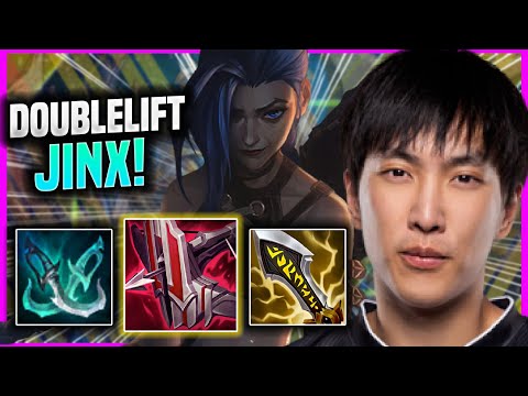DOUBLELIFT DESTROYING WITH JINX! - Doublelift Plays Jinx ADC vs Lux! | Preseason 2022