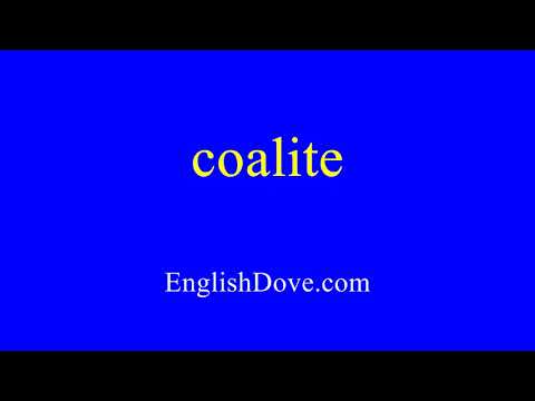 How to pronounce coalite in American English