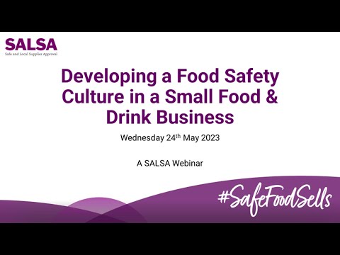SALSA Food Safety Culture Webinar