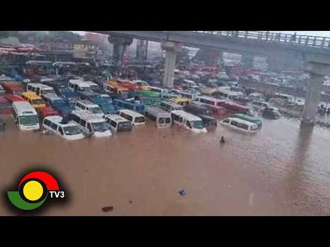 Transport crisis worsens after Accra floods, with majority of buses grounded due to water damage