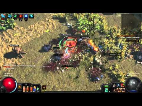 Path of Exile - Cyclone Cast on Crit - Poison Blade Fall/Vortex with Cybil's