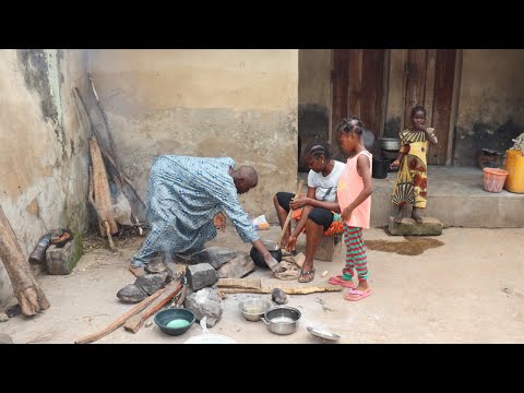 MY NIGERIAN VILLAGE LIFE COOKING !!! AMALA - TRADITIONAL FOOD, AFRICAN NIGERIAN LOCAL FOOD !!