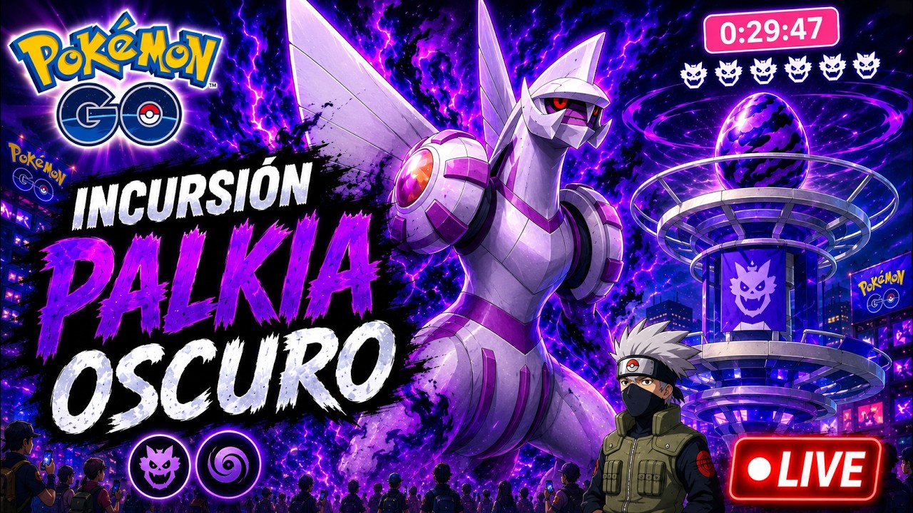 🚨EMPIEZA INCURSIONES DE PALKIA OSCURO🚨BUSQUEMOS ALGUNOS SHINY EN DIRECTO POKEMON GO