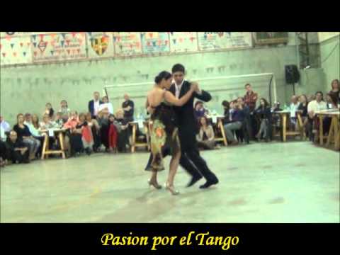  Maria Ines Bogado  and  Sebastian Jimenez  are  dancing  to  the  tango  "  Mi Dolor  "