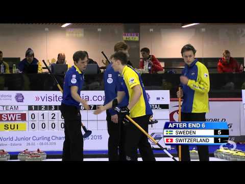 CURLING: SWE-SUI World Junior Chps 2015 - Men Draw 9 HIGHLIGHTS