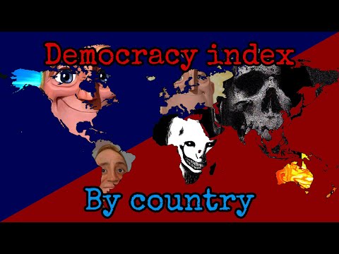 (Democracy index by country) Mr Incredible becoming canny/uncanny mapping (4k subscribers special)