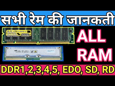 Types of Ram memory in computer | Edo Ram, RD Ram, SD Ram, DDR1, DDR2, DDR3, DDR4, DDR5
