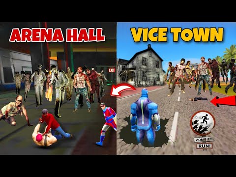Zombies Attack In Arena Hall & Vice Town | Rope Hero Vice Town | Zombies | Hard Spider 2.0