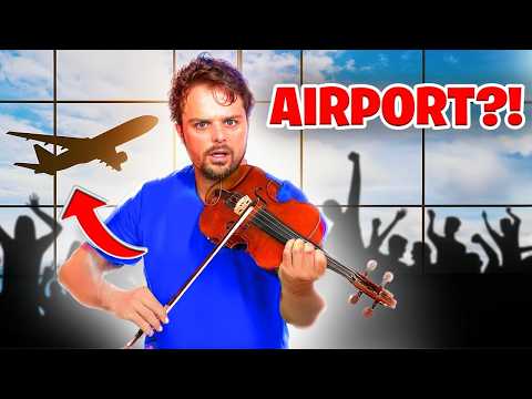 LIVE VIOLIN SHOCKS AIRPORT CROWD! Impromptu Airport Concert & Crowd Reactions | Rob Landes 🎻