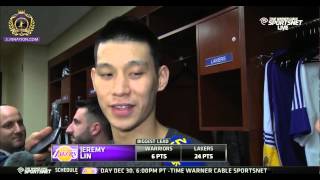 Jeremy Lin post game interview Lakers vs Warriors