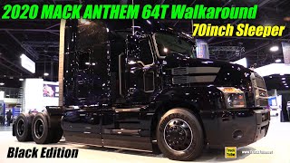 2020 Mack Anthem 64T 70inch Sleeper Black Limited Edition - Exterior Interior Walkaround