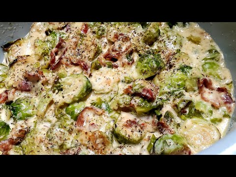 Ninja Foodi Pro Creamy Brussel Sprouts with Bacon...