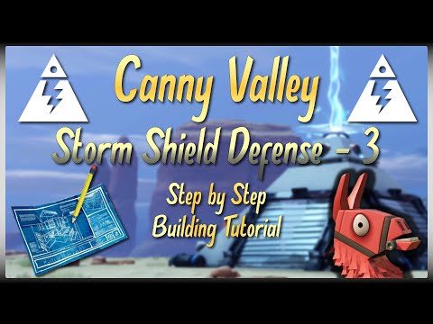 CANNY VALLEY Storm Shield Defense 3 - Step By Step Building Tutorial // Fortnite: Save The World