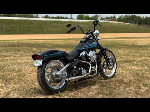 Vintage Swap Meet SuperTrapp Exhaust for Billy Lane’s Custom Harley Bad Boy Springer