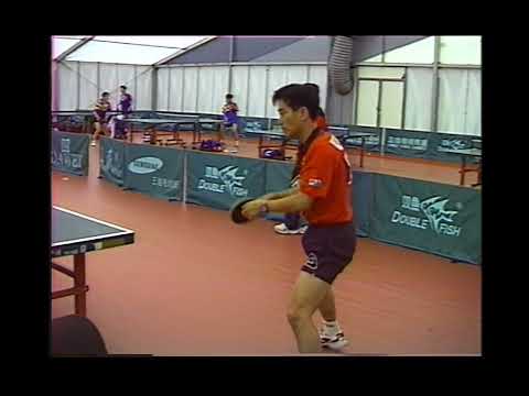 Vladimir Samsonov, Kong Linghui - Practice footage from the 1999 WTTC in Eindhoven