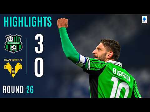 SASSUOLO-VERONA 3-0 | HIGHLIGHTS | Berardi Strikes Home Brace | SERIE A 2025/26