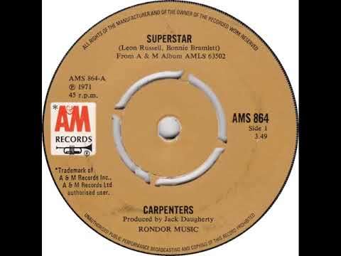 UK New Entry 1971 (165a) Carpenters - Superstar
