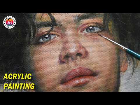 How to Paint Acrylic Portraits | Mixing Skin tone with Acrylic by Debojyoti Boruah