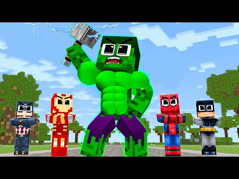 Baby Hulk's Epic Power Hammer Saves the Day! - Minecraft Animation