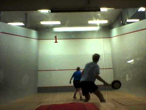 Henrik Mustonen squash with a frying pan
