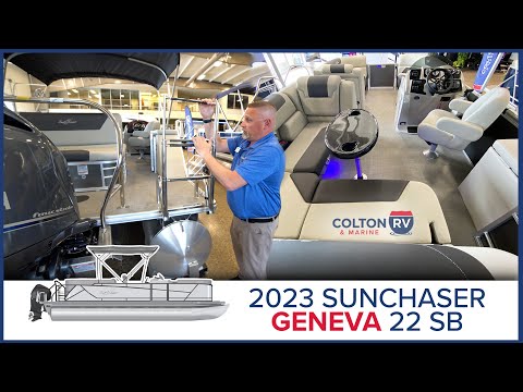 2023 Sunchaser Geneva 22 SB Pontoon Boat Walkthrough Tour