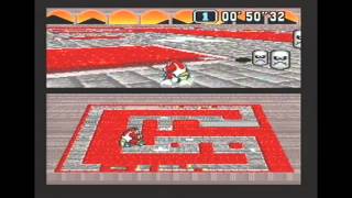Super Mario Kart (PAL) Time Trial : Bowser Castle 2 (BC2) - 1'40"73 NBT (World Record)