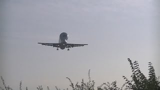 preview picture of video 'Airbus Beluga Landing Hawarden Airport 9th September 2014'