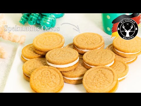 Speculaas / Spekulatius Cookies with Vanilla Cream Filling ✪ MyGerman.Recipe