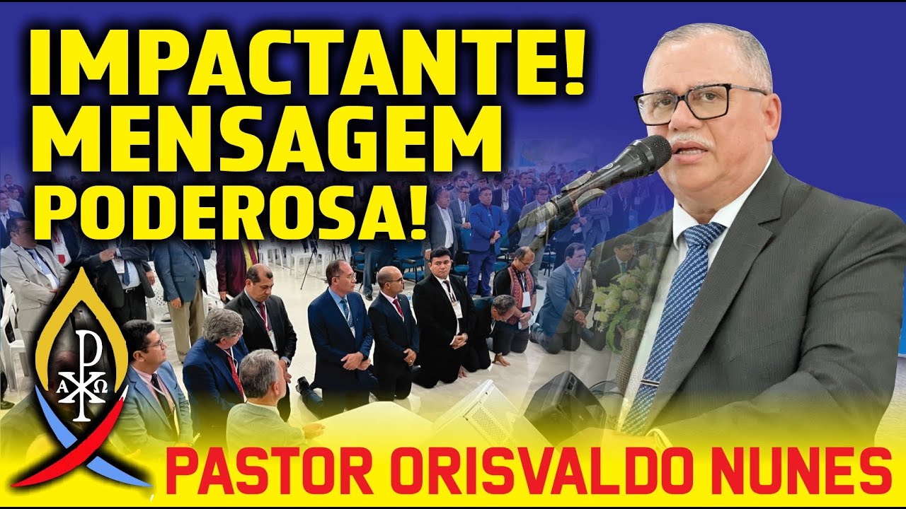 Pastor Orisvaldo Nunes pregando no culto de Aniversário de 65 anos do Pastor João da Paz