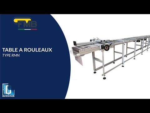 Table à rouleaux de 2 à 6 mètres de longueur, déplacement de la butée par volant / FMB_4