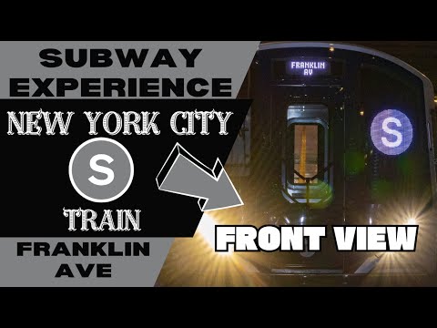 New York City Subway Shuttle Train (to Franklin Ave) Front View