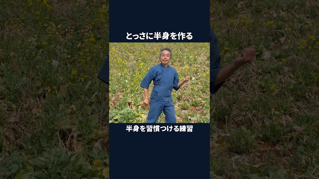 とっさに半身を作る　半身を習慣つける練習　#shorts #江戸時代の走り方 #ナンバ走り #半身