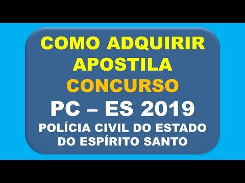 Baixar Apostila Concurso PC ES 2019 - Polícia Civil do Estado do Espírito Santo