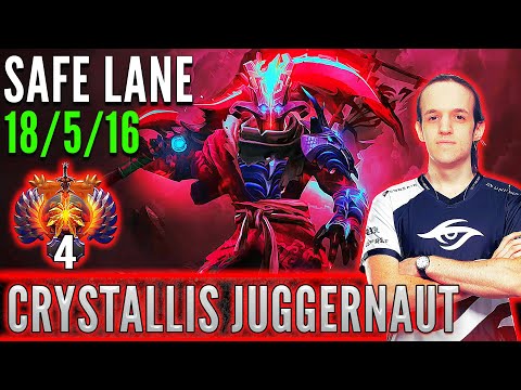 Secret.Crystallis  [ Juggernaut ]  Safe Lane Carry Pro Gameplay - Dota 2 Full Game