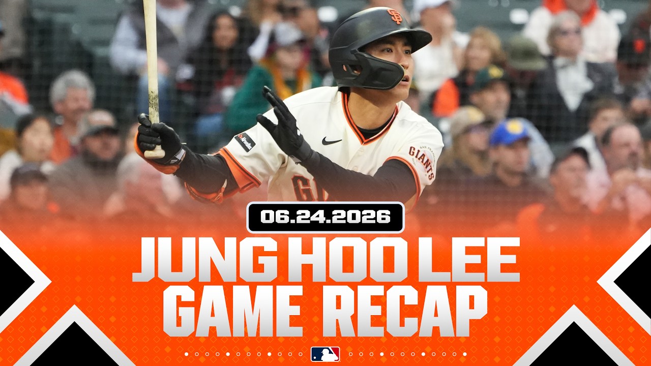 Jung Hoo Lee's OUTSTANDING catch in the 9th and two base hits against the A's 😮‍💨