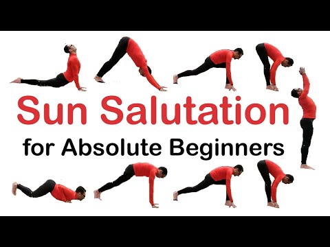 Surya Namaskar / Sun Salutation for Absolute Beginners (with Breathing Instructions)