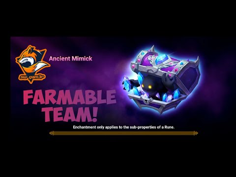 summoners war: new MANA DUNGEON farmable team!!