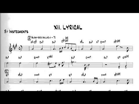 XII - LYRICAL- Bob Mintzer: 14 Blues & Funk Etudes - For Bb