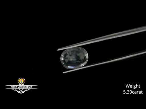 White Sapphire 5.39ct. (Luxury) video