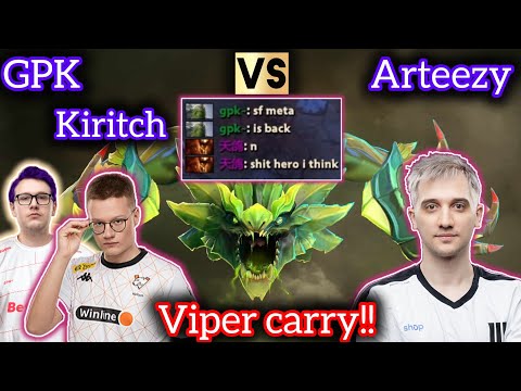 All-Star Game 🔥 Viper Carry (Pos 1) with EU Rank 2 ☠️ Kiritych & gpk VS Arteezy | Patch 7.40B