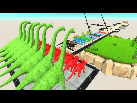 Colors Run To Get a Red Pig #26 - Animal Revolt Battle Simulator