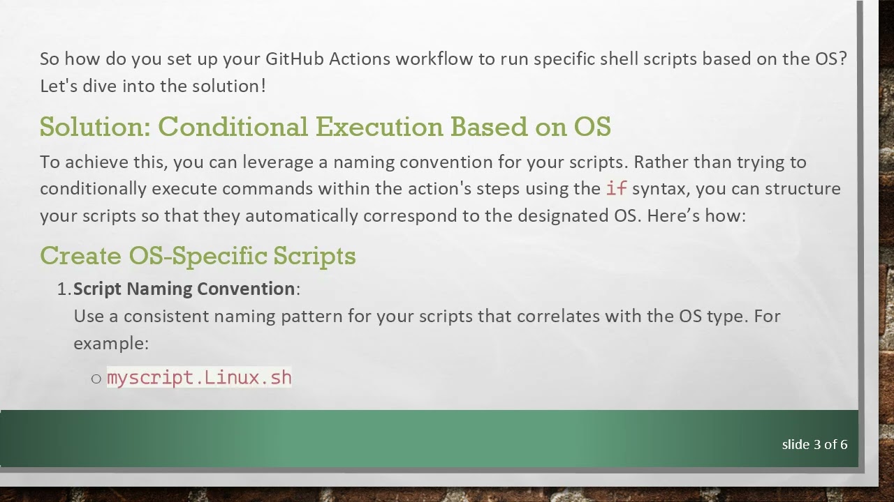 How to Execute Conditional Scripts in GitHub Actions Based on OS Type
