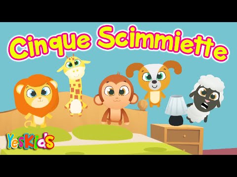 Cinque Scimmiette - Canzoni per Bambini di YesKids con i Doodles