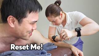 ASMR She Reset Me! Deep Tissue Sports Massage + Assisted Stretching