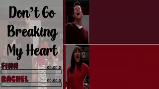 Glee - Don&#39;t Go Breaking My Heart | Line Distribution + Lyrics