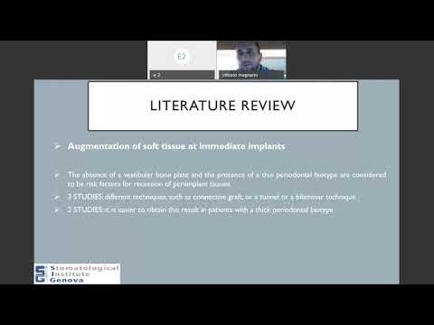 Webinar dr. Vittorio Magnano estratto 1 - Letteratura scientifica sugli impianti post-estrattivi