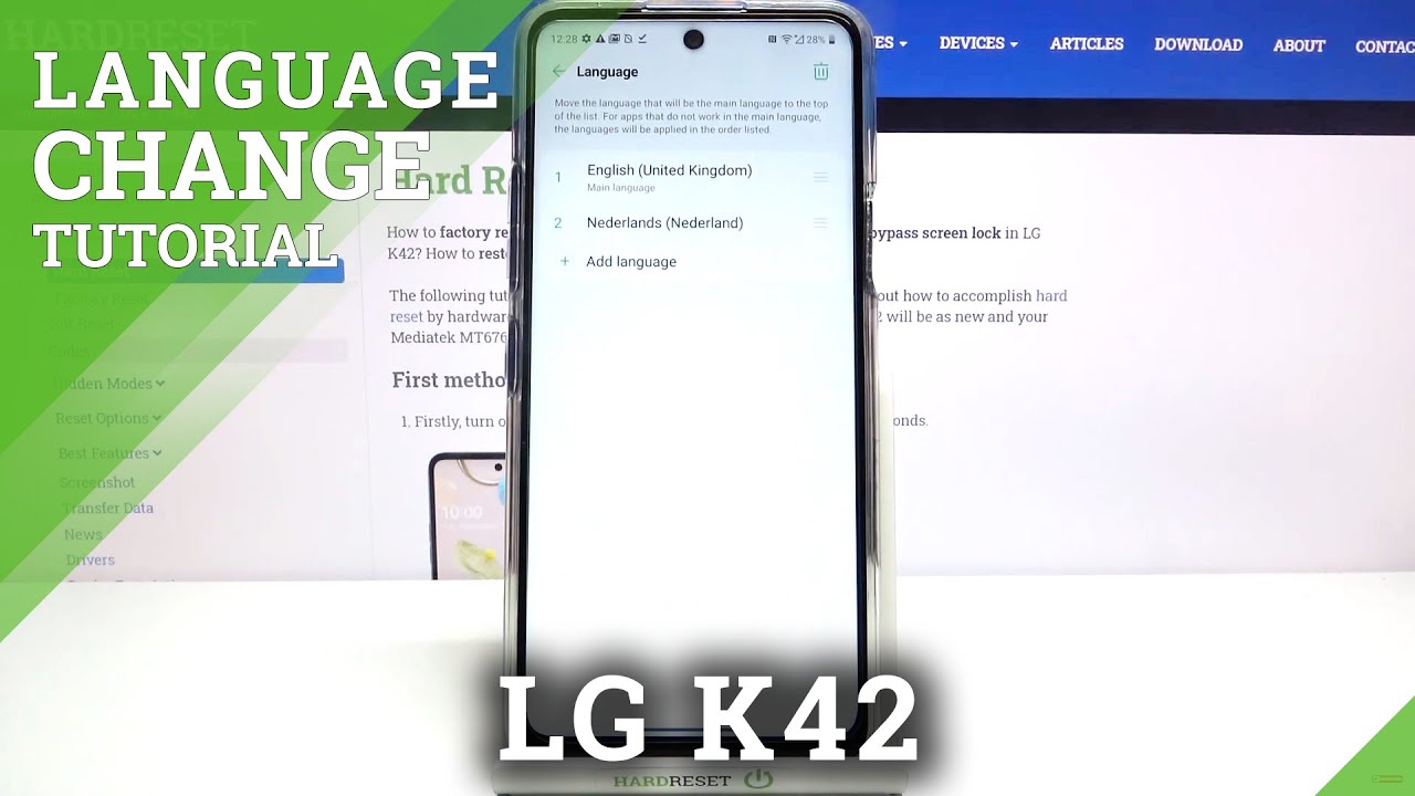 How to Open Language Settings in LG K42 - Change System Language